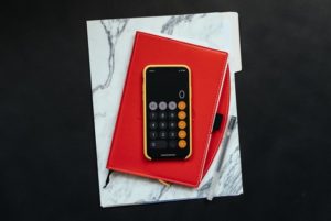 Calculator, folder, and notepad